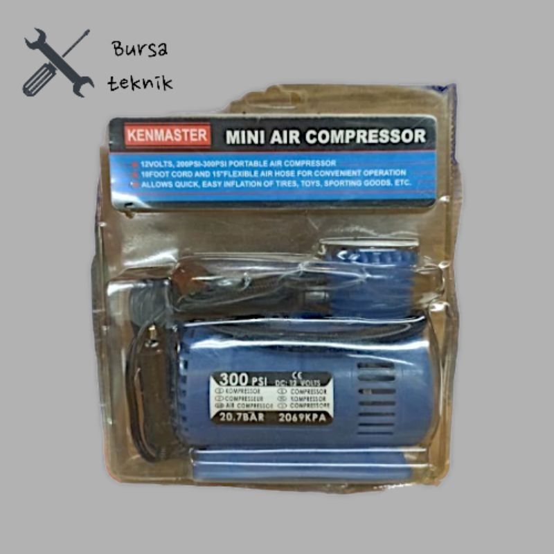 (COD) Kompresor mini kenmaster /pompa angin mobil / mini kompresor kenmaster Termurah