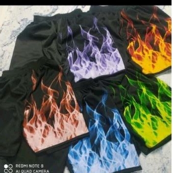CELANA KOLOR API BOXER OLAHRAGA UNISEX PRIA WANITA celana santai celana motif api
