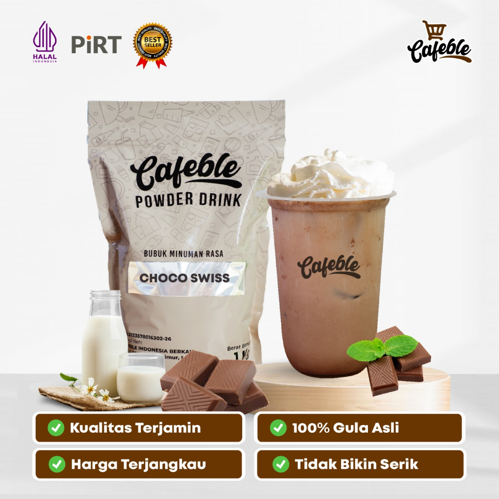 

Cafeble Bubuk Minuman Premium Rasa Choco Swiss Kemasan 1 kg