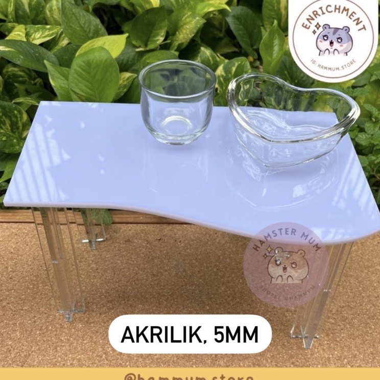 Platform Akrilik Hamster  Platform Hamster  Acrylic Hamster Table  Meja Hamster