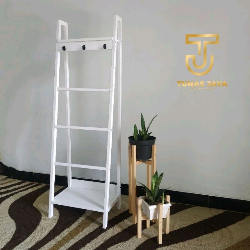 Rak Mukena Rak - Ladder  Hanger - Rak Sajadah Mukena Mukena Minimalis - Tempat Mukena dan Sajadah - 