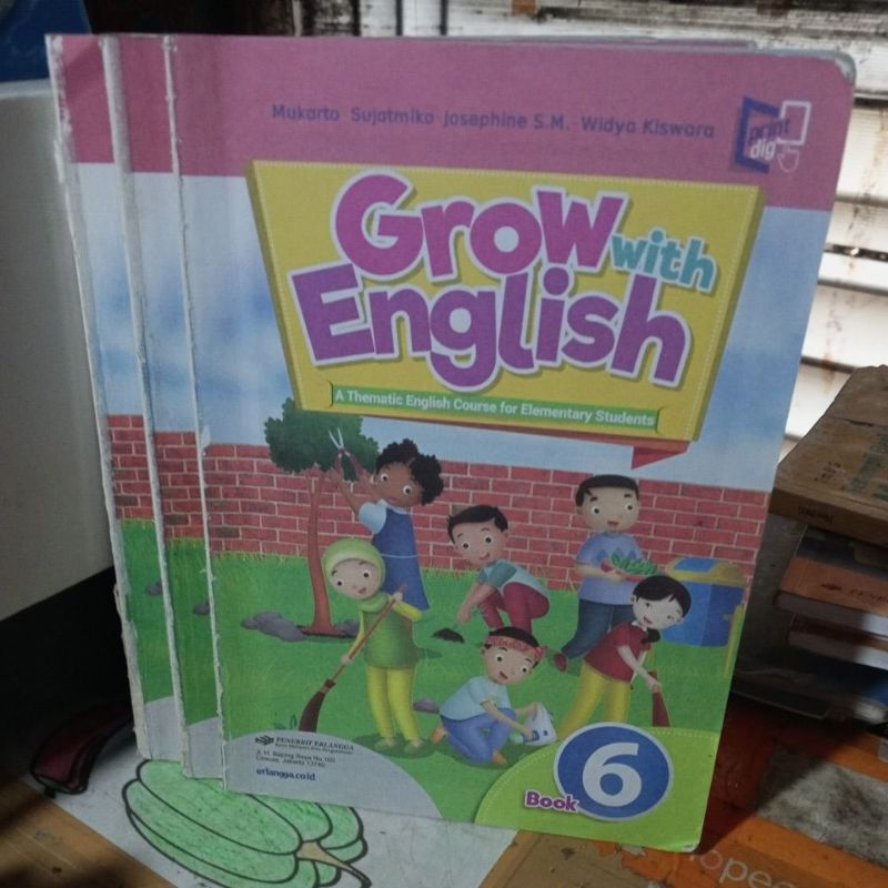 BUKU BAHASA INGGRIS/GROW WITH ENGLISH UNTUK SD KELAS 6 REVISI K13 PENERBIT ERLANGGA