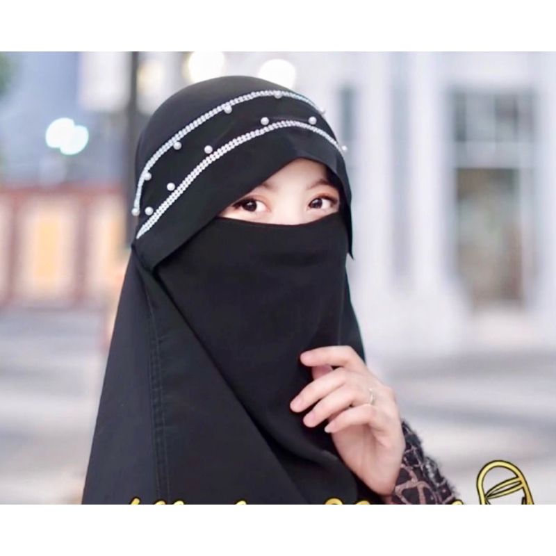 [COD]niqab cadar poni mutiara