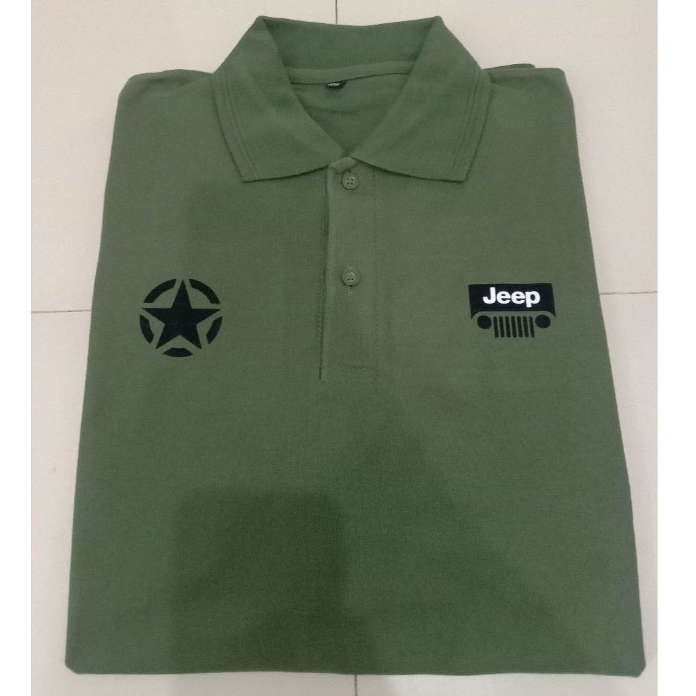 KAOS KERAH KAOS POLO POLOSHIRT PAKAIAN PRIA JEEP ARMY