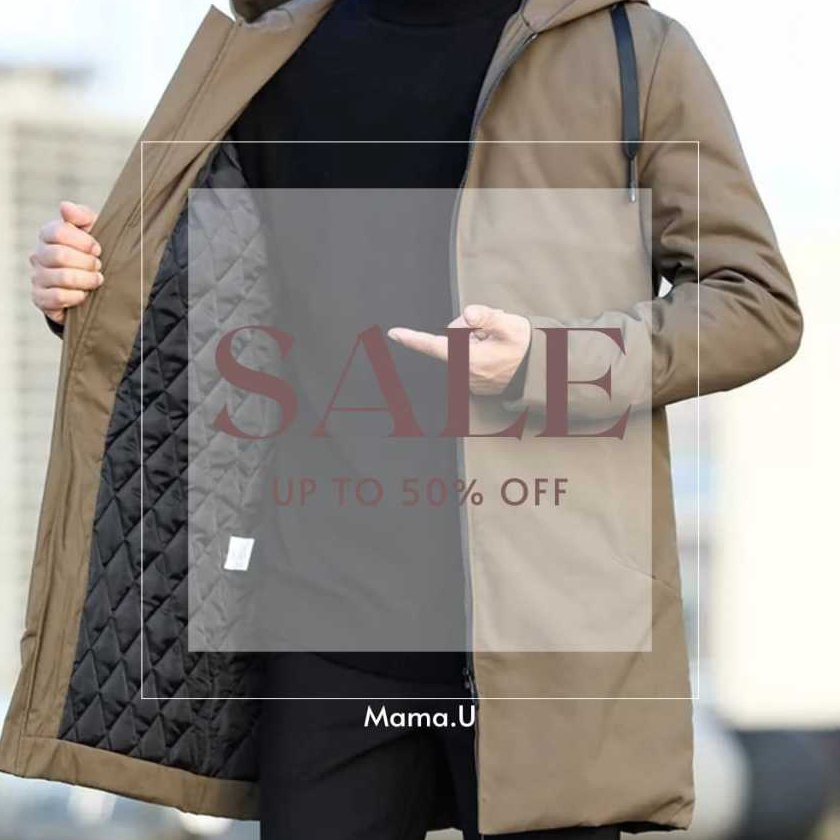 Terbatas Jaket Jubah Panjang Musim Dingin Jaket Pria Korea