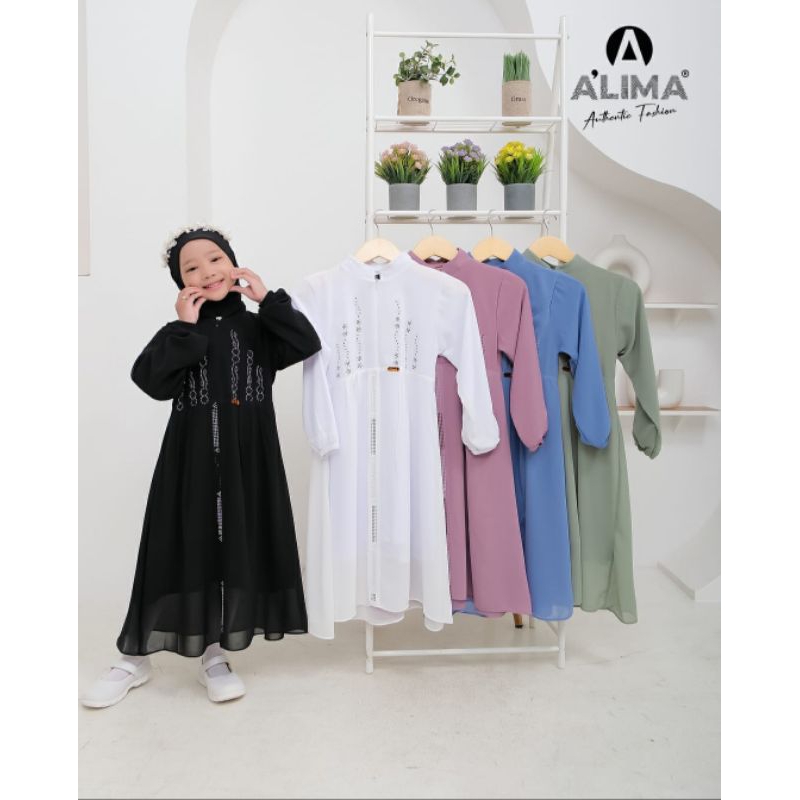 GAMIS ANAK TERBARU QUEEN/BAJU MUSLIM ANAK MODEL SEKARANG/GAMIS CANTIK ANAK/BAJU MUSLIM ANAK UMUR 4-1