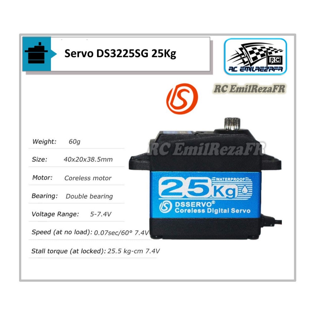 Servo Metal Digital DS3225SG RC SCX RGT Traxxas
