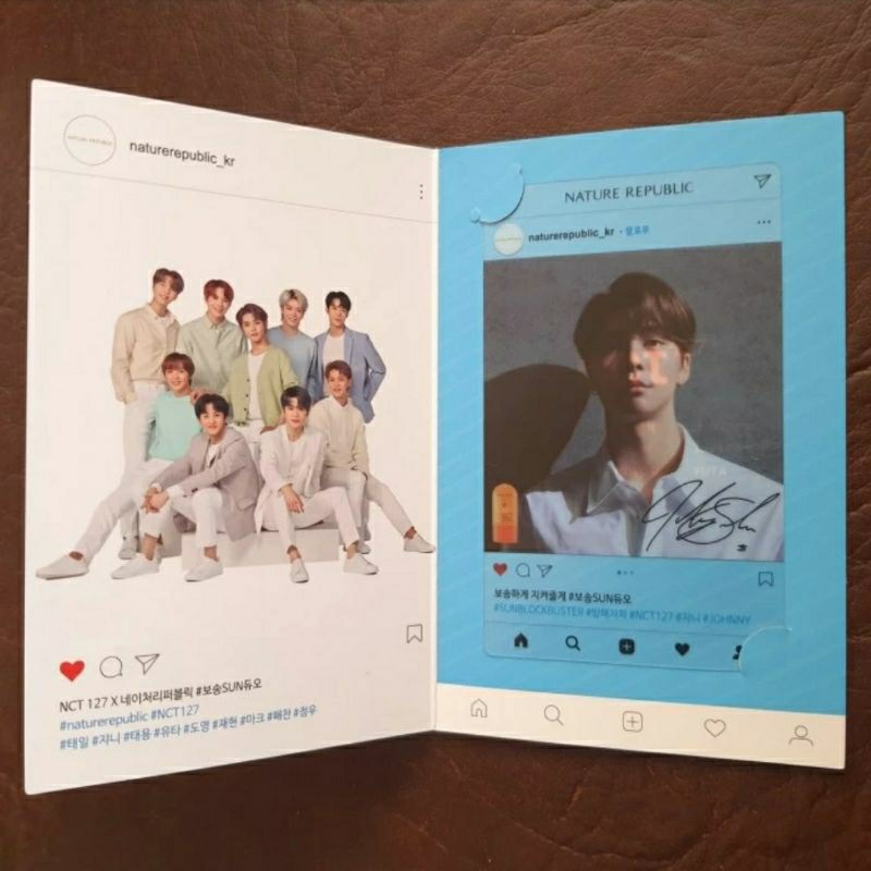 nct 127 nature republic johnny photocard official