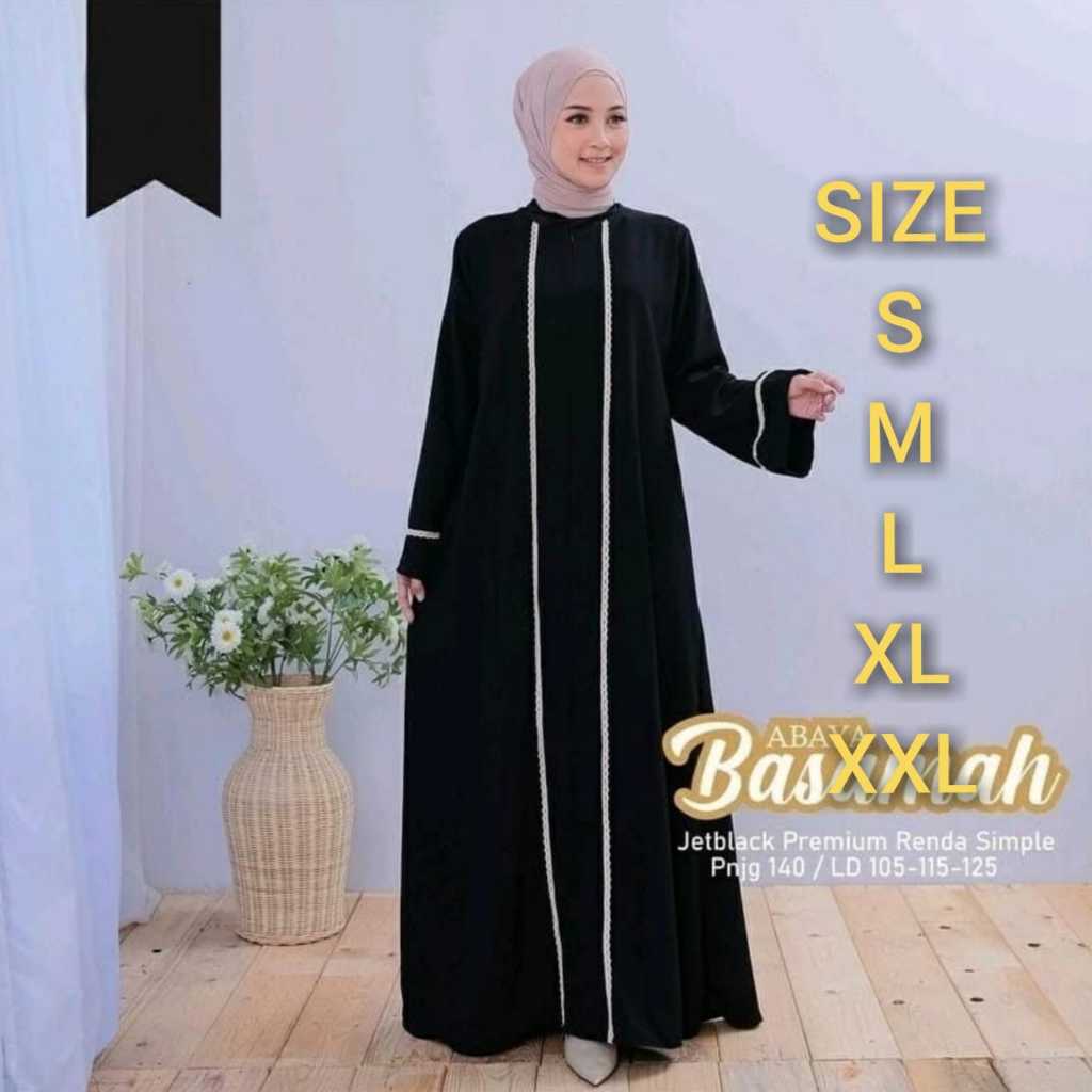 Mehirahijab - Abaya Hitam Barukat Putih Arabian mewah terbaru 2025 gamis muslim wanita Crinkle Airfl