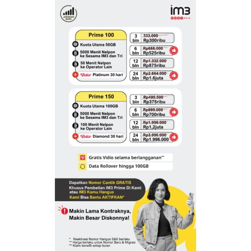 Indosat IM3 Prime Kuota BESAR Harga MURAH