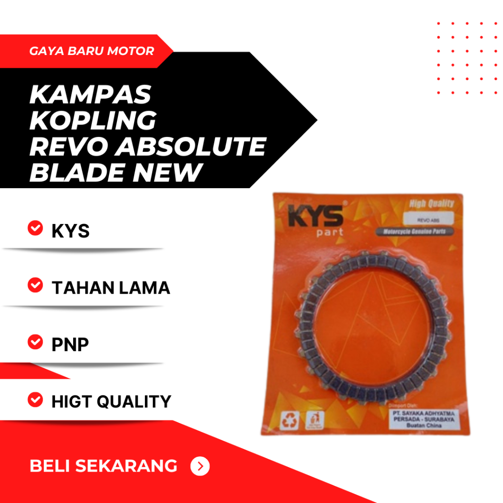 KYS KAMPAS KOPLING REVO ABSOLUTE REVO ABS PLAT KOPLING REVO ABS REVO ABSOLUTE BLADE NEW