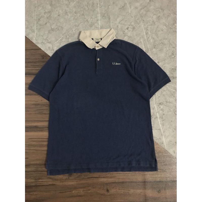 kaos kerah polo shirt LL Bean size M second bekas preloved Branded