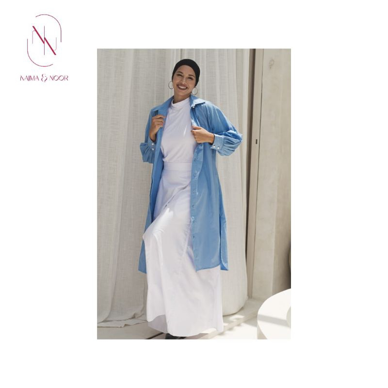 Najma & Noor Shirt Dress Blue