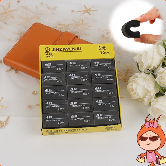 

Reseller welcome S573 Penghapus Pensil isi 3pcs 1 Pack Penghapus Hitam Penghapus Pensil Hitam Peralatan Tulis Kerja Penghapus