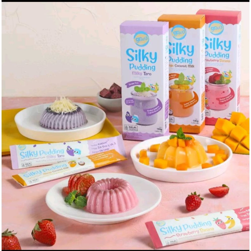 

GROUU SILKY PUDDING/Bubuk Pudding Lembut Bayi MPASI 100g/Snack MPASI/Cemilan Bayi