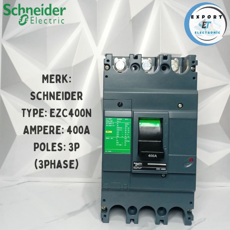 MCCB Breaker SCHNEIDER Easypact EZC400N 300A 350A 400A