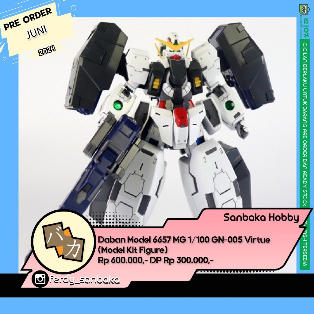 Daban Model 6657 MG 1/100 GN-005 Gundam Virtue Model Kit