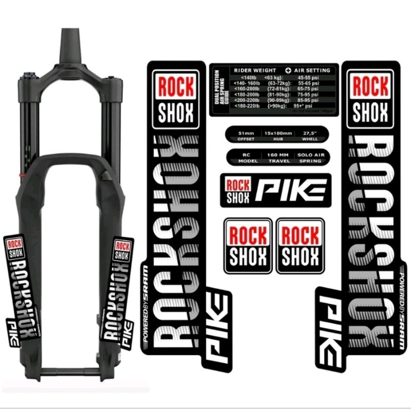 Decal Stiker Fork Rockshox Sepeda MTB