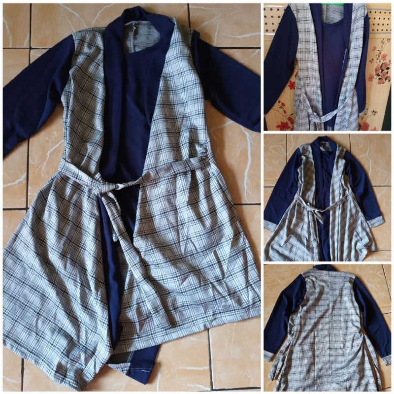 PRELOVED BAJU MOTIF KOTAK-KOTAK