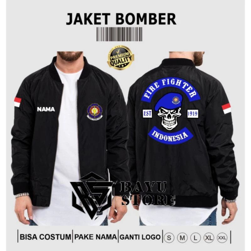 JAKET BOMBER PEMADAM KEBAKARAN ,FIRE FIGHTER PEMADAM API BYS STORE