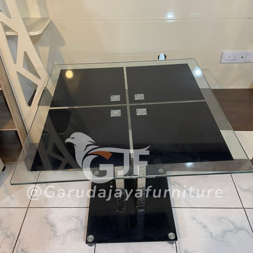 MEJA CAFE KACA/MEJA KAFE/MEJA KACA PERSEGI/MEJA TERAS TINGGI/MEJA TAMU/MEJA LUAR RUANGAN
