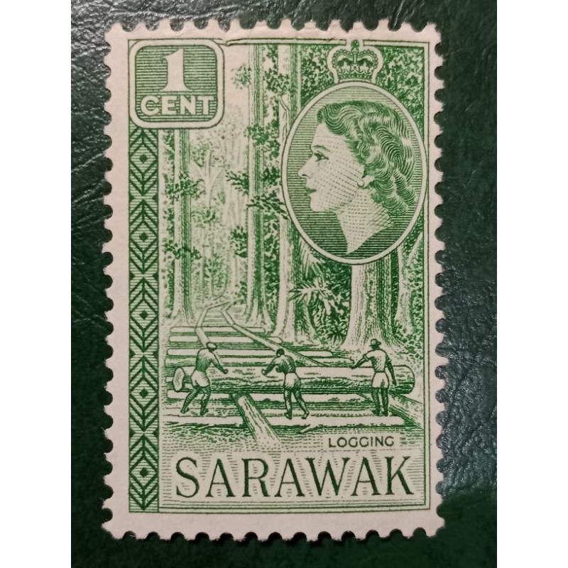 Prangko Malaysia 1 Cent Sarawak Tahun 1957 UN USED