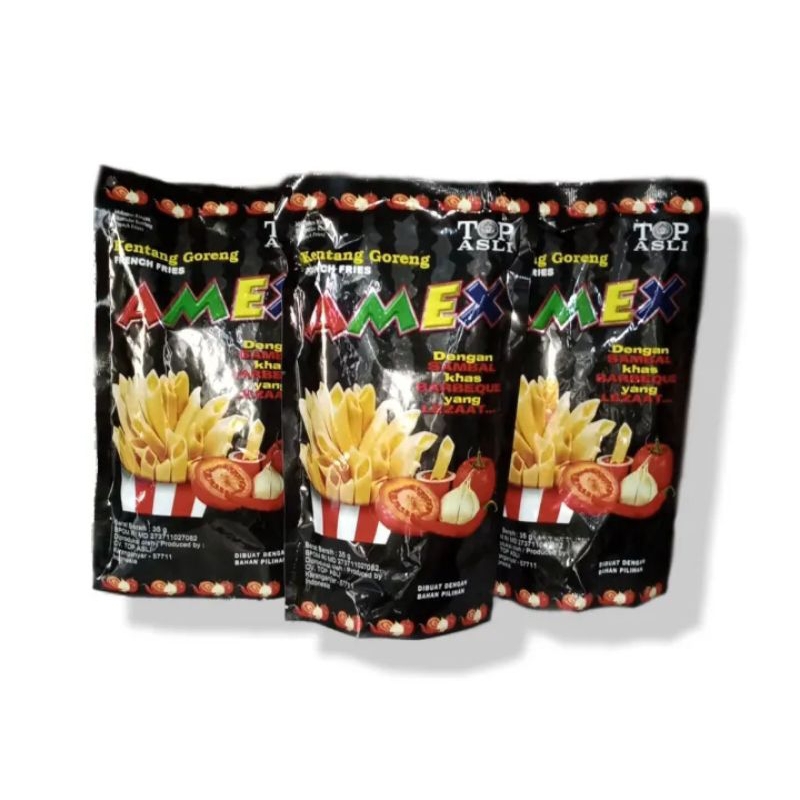 

French fries kentang goreng AMEX Pouch 35gr 1 pack 5 pouch