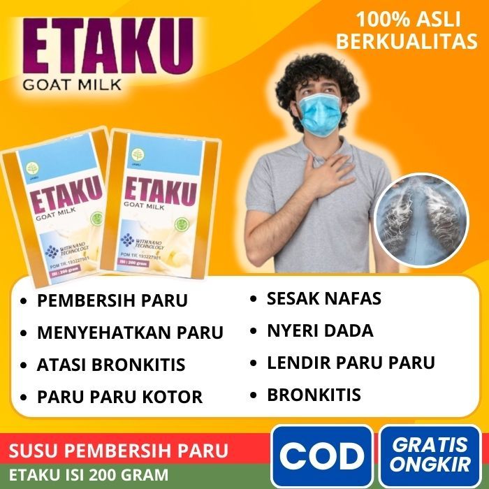 

Susu Pembersih Paru Kotor Perokok Batuk Menahun Berkepanjangan Sesak Nafas Etaku Walatra Herbal Goat Milk