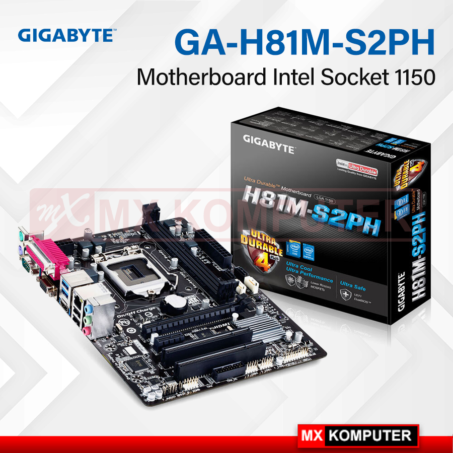 Motherboard GIGABYTE GA-H81M-S2PH (LGA1150, H81, DDR3, SATA3, USB3)