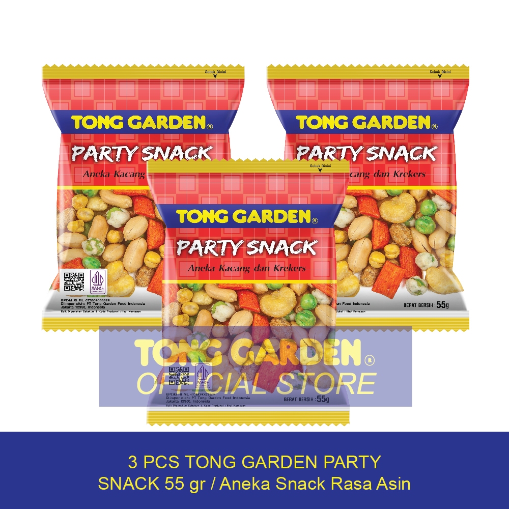 

3 PCS - Tong Garden Party Snack 55 gr