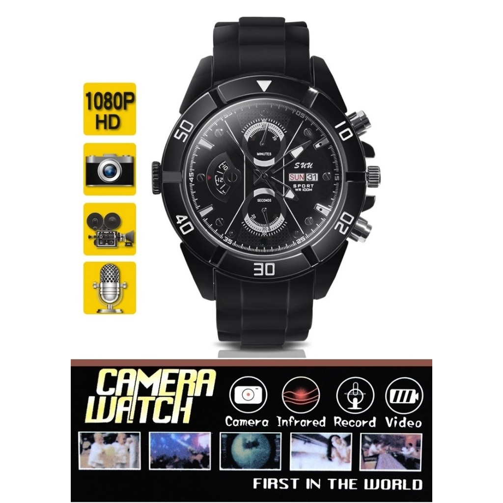 Kamera Pengintai 32GB Multiguna Model Jam Tangan Pria - Promo