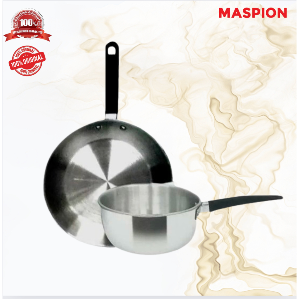 MASPION PANDA PANCI SET A FRYPAN DAN SAUCEPAN STAINLESS