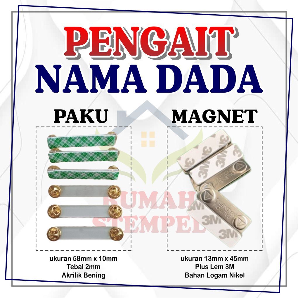 

PAKU / MAGNET / Paku Tusuk Nama dada / Magnet nama dada / Pengait nama dada
