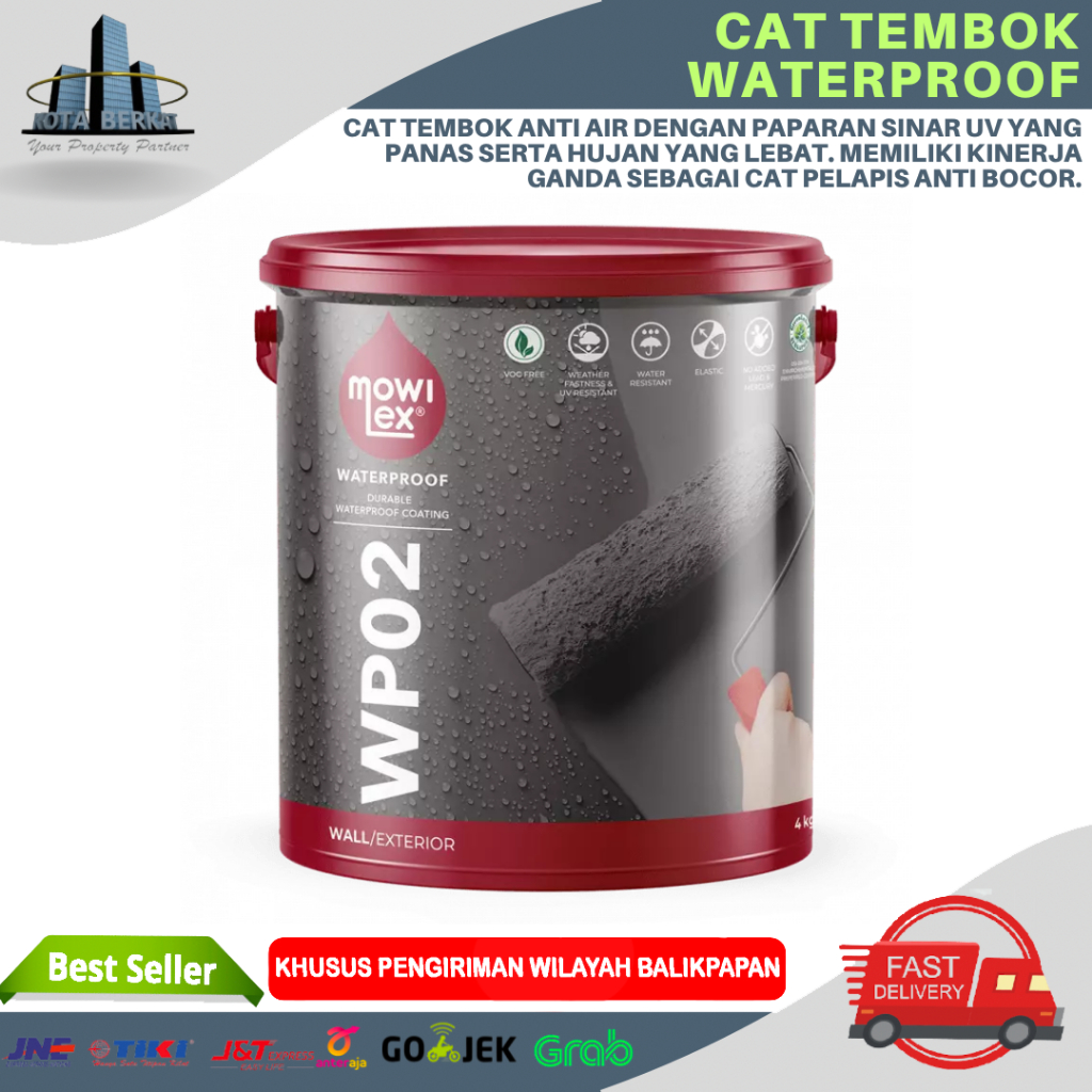 CAT MOWILEX WATERPROOF / CAT TEMBOK ANTI BOCOR MOWILEX 4KG