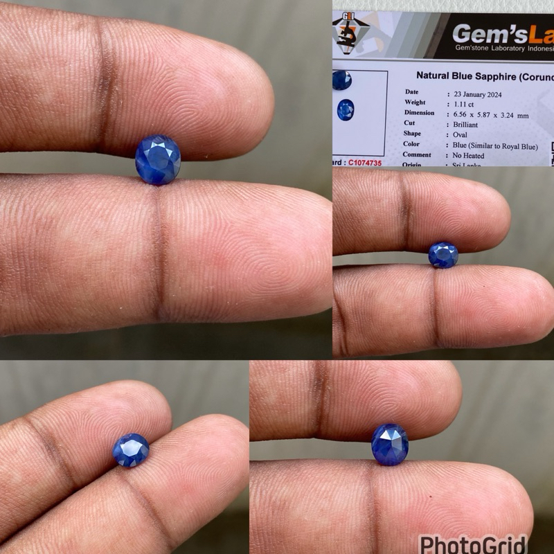 Natural Blue Sapphire Ceylon Srilanka Batu Blue Safir selon srilangka similar to royal blue safir CT