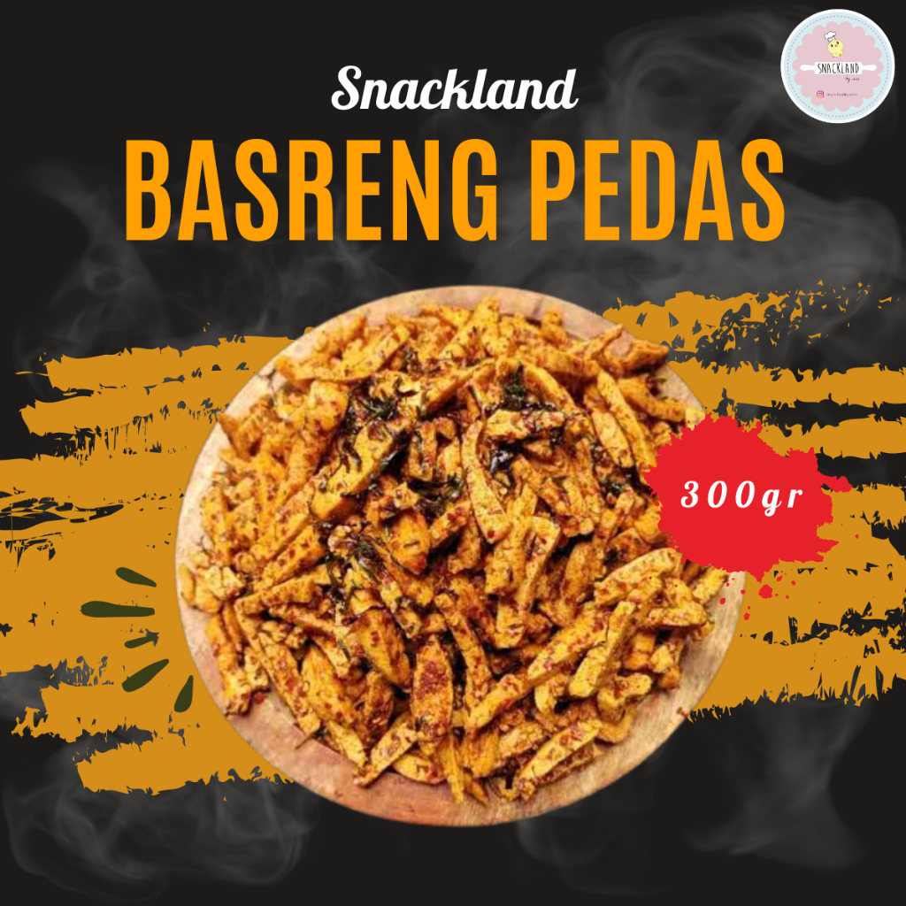 

Snack Basreng 300gr Baso Goreng Pedas Daun Jeruk Cemilan Makanan Ringan