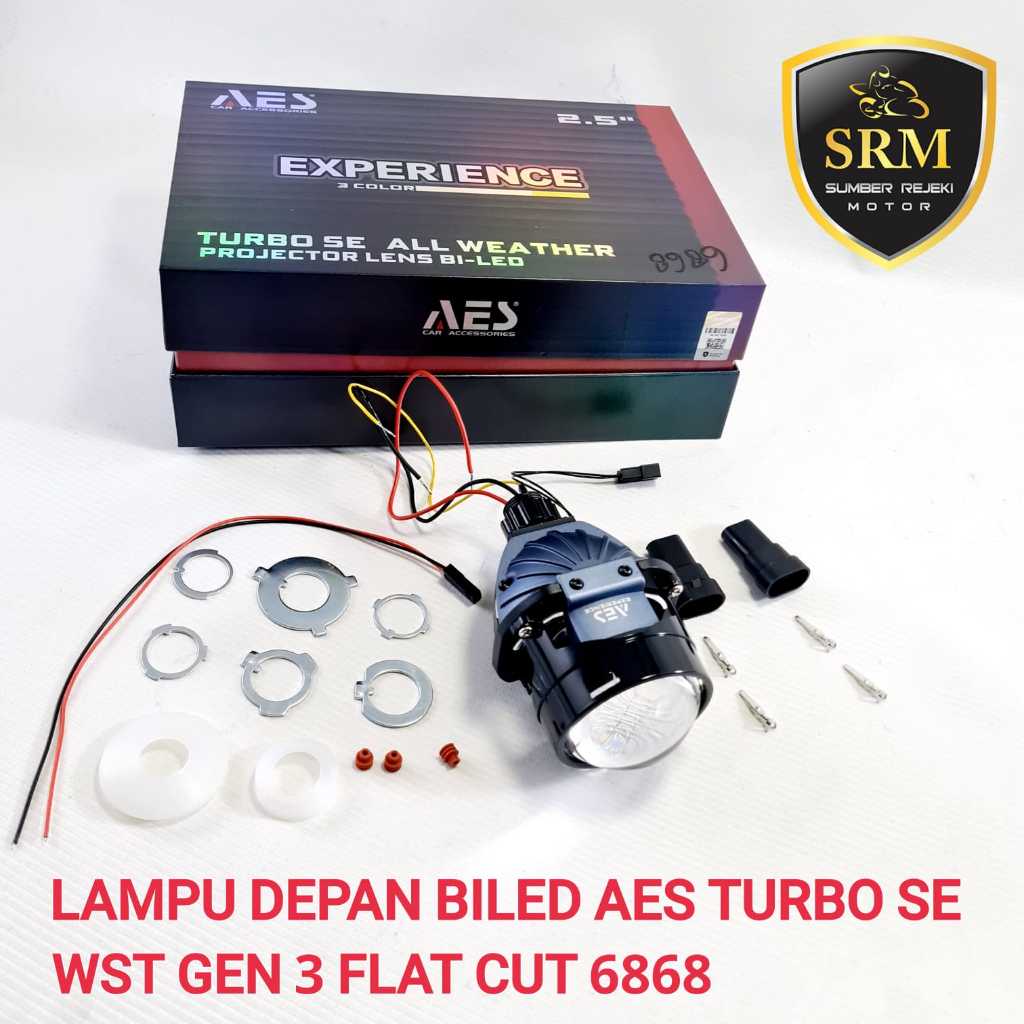 Lampu Depan Biled AES Turbo SE WST Gen 3 Flat Cut 6868