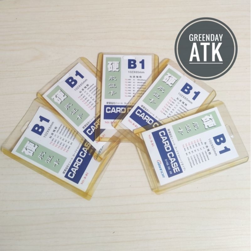 

Plastik mika ID card holder / name tag / lanyard / glue card case / cocard B1 102x65 mm