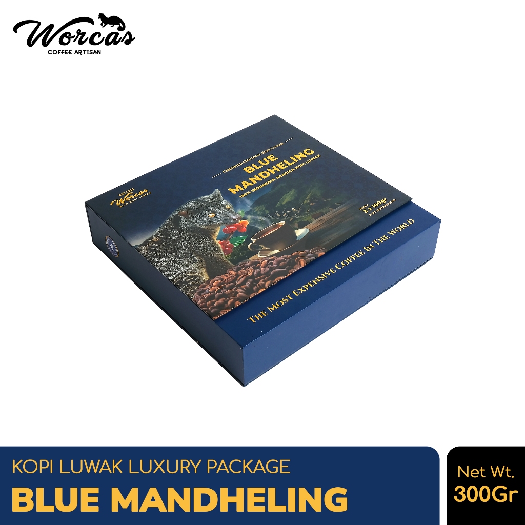 

WORCAS Kopi Luwak Blue Mandheling Luxury Package 300gr