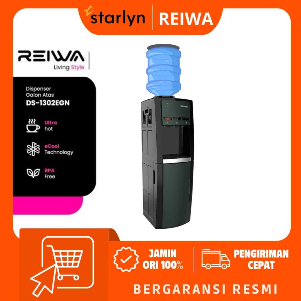 DISPENSER GALON ATAS REIWA DS 1302 3 KRAN