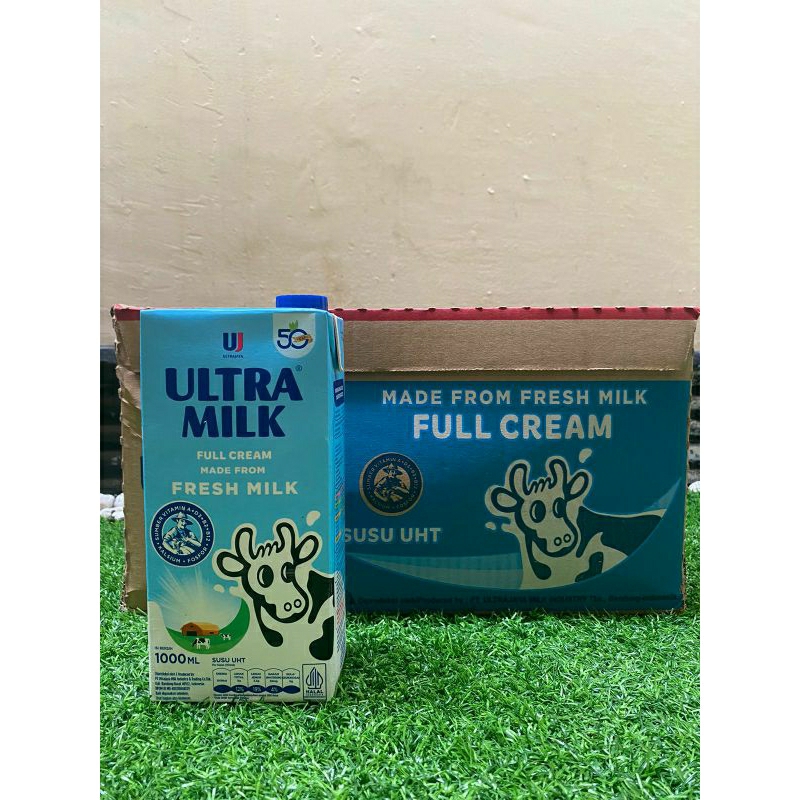 

Ultra Milk Full Cream Susu UHT 1 Dus isi 12 Pcs @1000 ml (Instant Only)