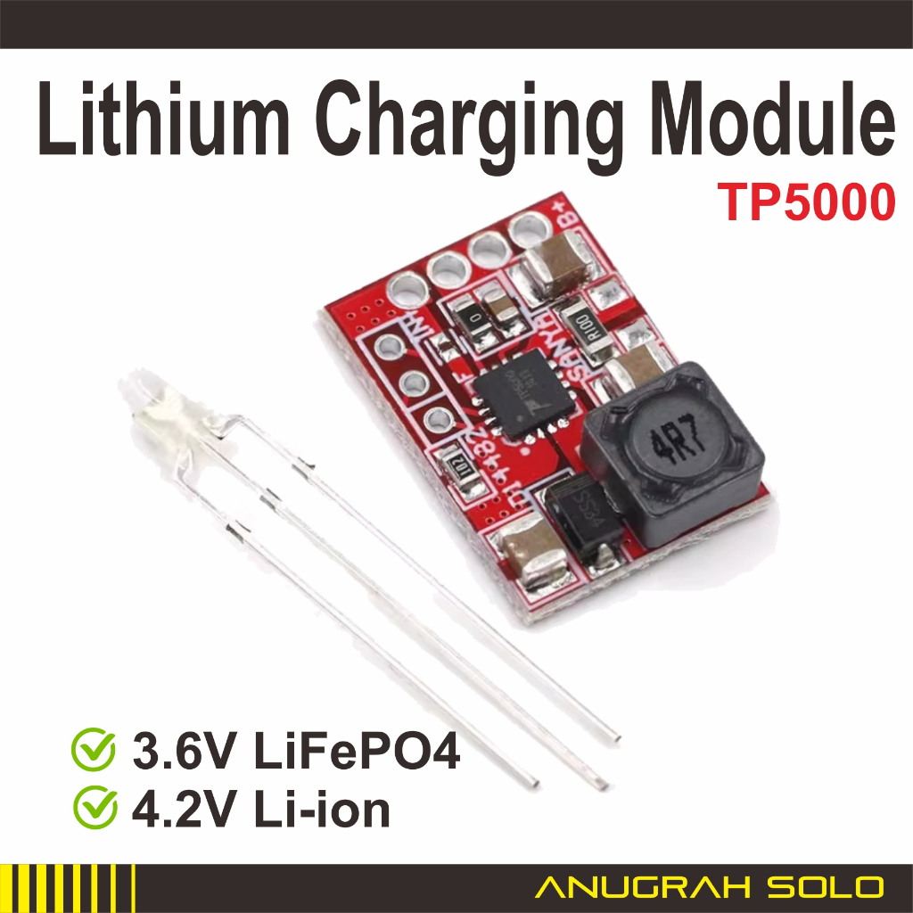 TP5000 Dual Li-Ion dan LiFePO4 Charging Module Modul Cas Batere Lithium