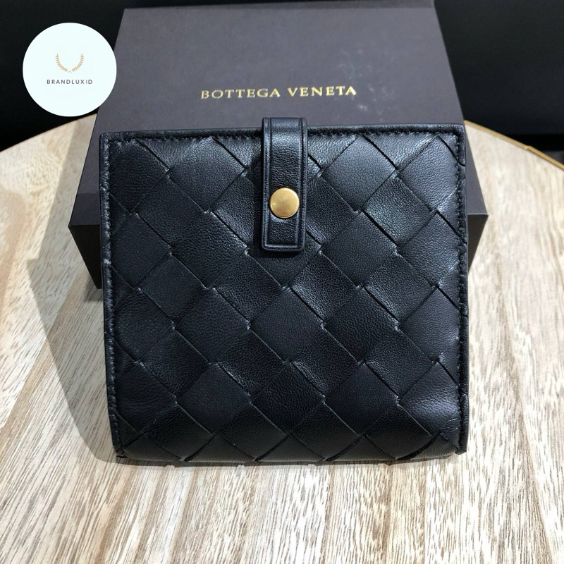 Bottega Venetta Intrecciato Bifold Wallet Black