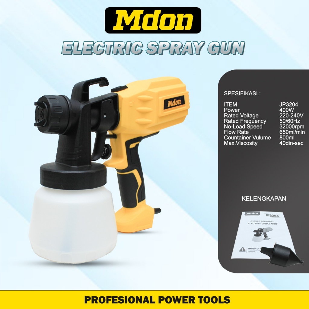 Alat Semprotan Cat Spray Gun Elektrik MDON JP3204