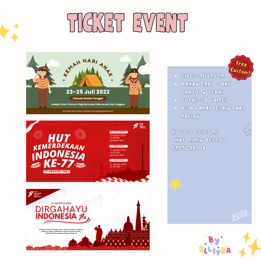 Ticket Event Bazzar Acara / Kupon Doorprize