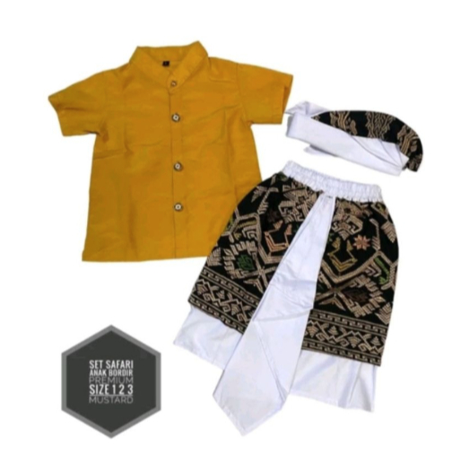Setelan Baju Adat Tradisional Anak set umur 3-9 Tahun ( ples udeng atau blangkon )