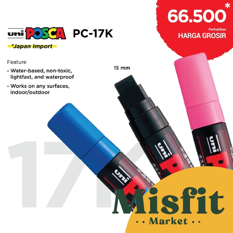 

KODE I18X POSCA PC17K Extra Broad Tip 15mm Paint Marker