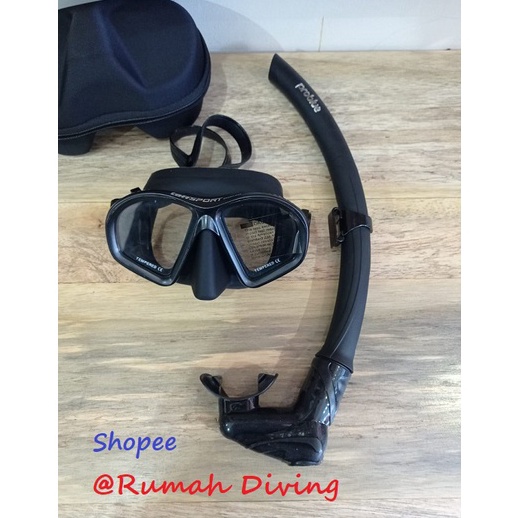 KODE J19B Kacamata Selam Panah Ikan Masker Freedive Apnea Freediving Free Diving Glasses Set Tube Se