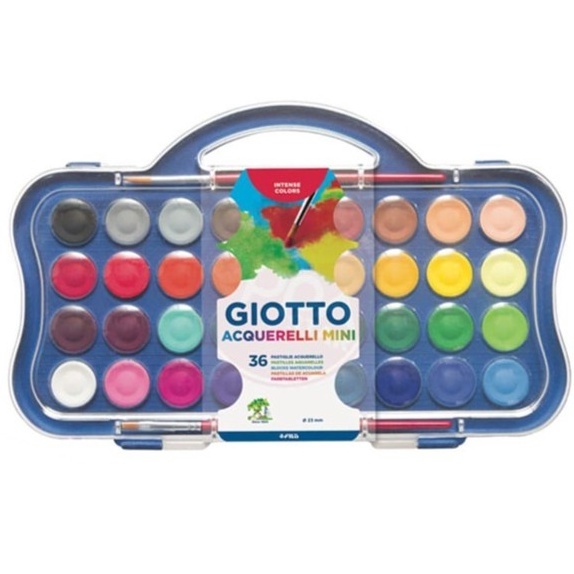 

KODE O78Z Cat Air Giotto 36 Warna Watercolor GIOTTO Bonus Kuas 2 Pcs