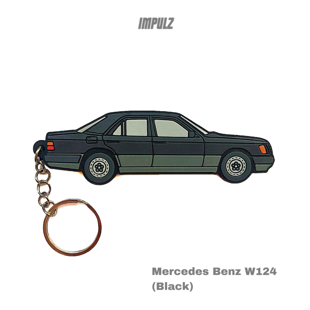 Impulz Keychain / Gantungan Kunci – Mercedes Benz W124 / Boxer (Black)